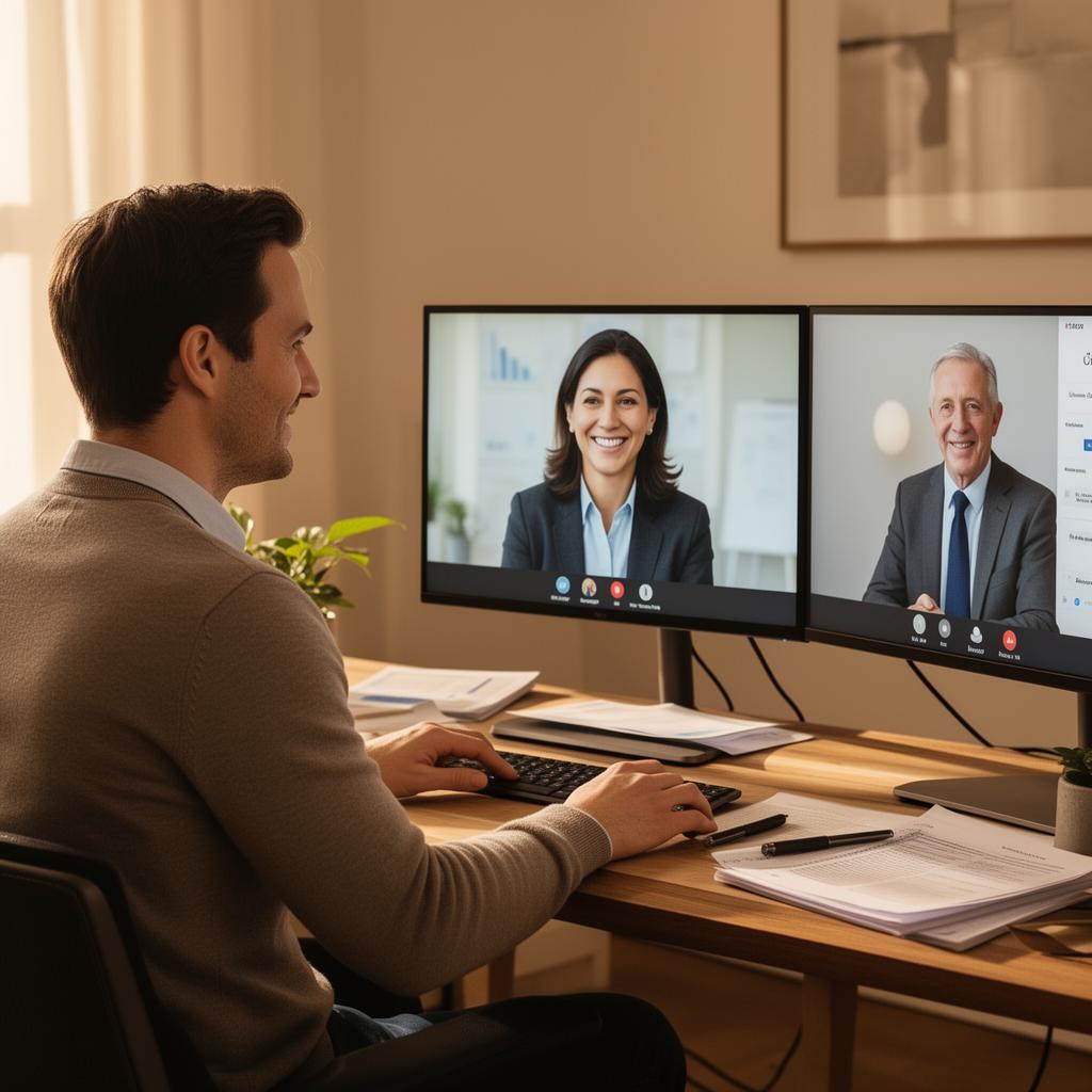 Dedicated Circlemount account manager on a video call with a UK practice partner